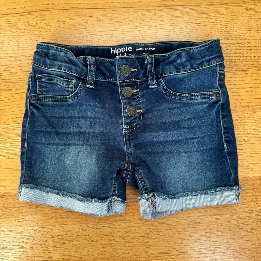 Hippie Girl Regular Rise Midi Denim Shorts 10